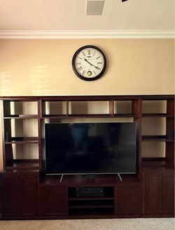 Pottery barn, bookshelf wall unit