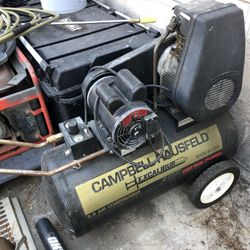Tools, 7 Inch MK Tile saw , Multiquip generator, Campl Hausfield Air Compressor, 4 Weed Wackers 