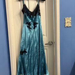 Blue Betsy Johnson silk slip dress size 8