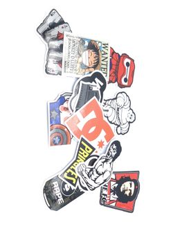 12 Pieces Fashion Logo Vinyl Stickers