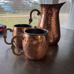 Cocktail Pitcher and Mugs