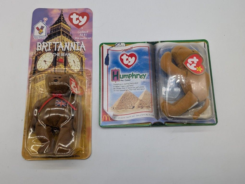 Beanie Babies Britannia The Bear & Humphrey Camel TY