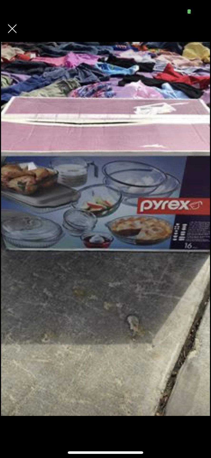 PYREX 16 piece glassware set NEW