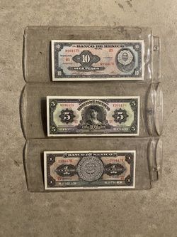 Old Vintage Mexican Currency