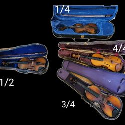 violin of each size