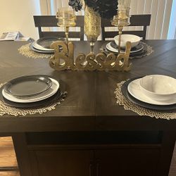 Wood Dining Table Set 