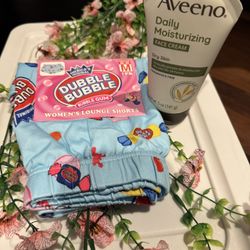 Womens Lounge Shorts and Aveeno Face Cream 