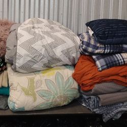 Assorted Blankets and Pillows