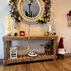 Rustic Console Table and Mirror
