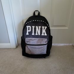 Black Colored PINK Backpack 
