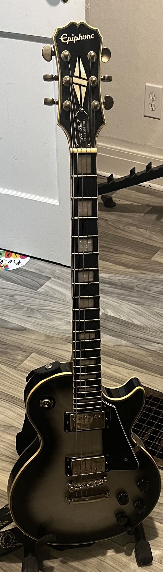 Epiphone Les Paul custom pro electric guitar. 