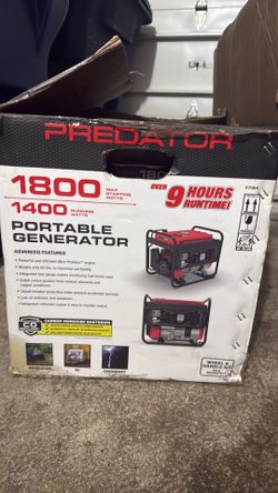 Predator 1800/1400 Watt Portable Generator – Gas Powered