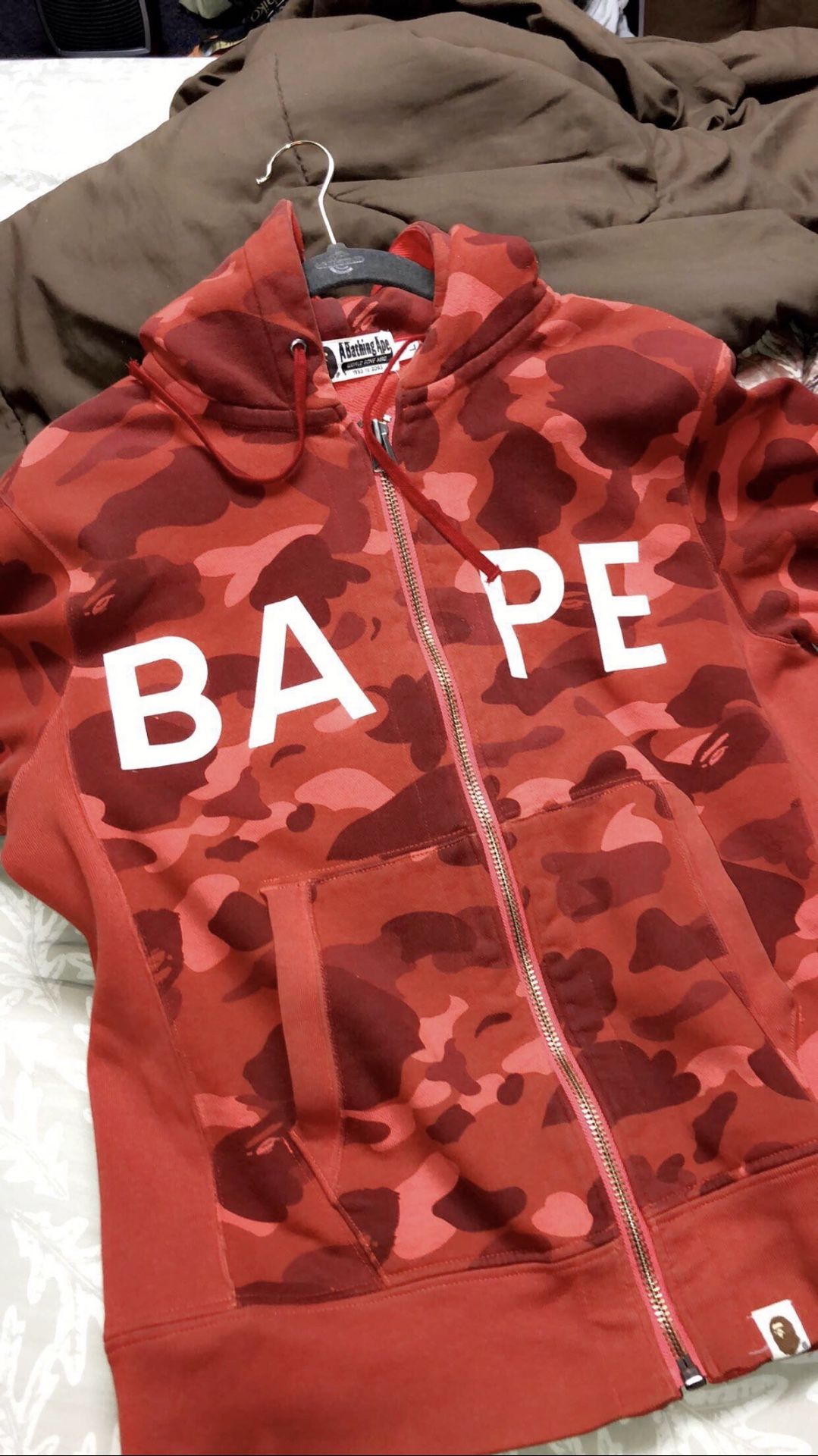 Bape hoodie red Camo