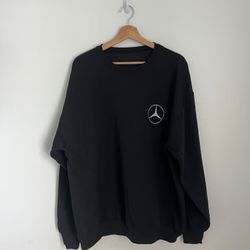 Black Mercedes Benz AMG Petronas Embroidery Crewneck Sweatshirt