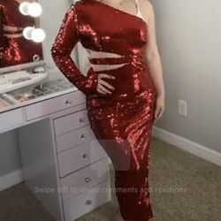 Sequin Red Dress // Vestido De Lentejuelas 