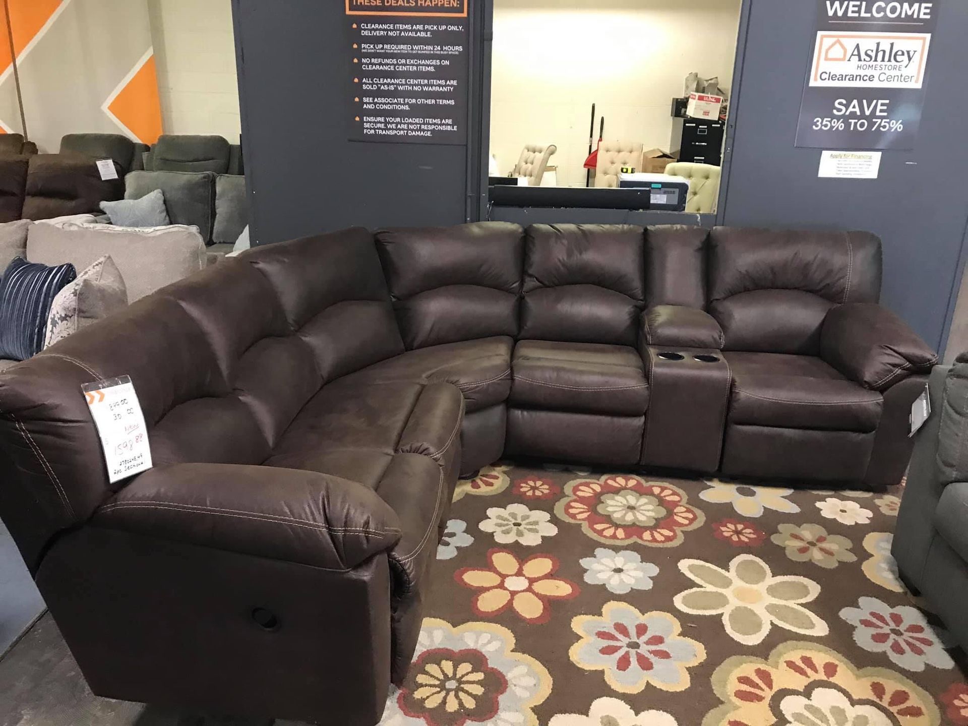 Reclining Sectional In Stock For Immediate Delivery