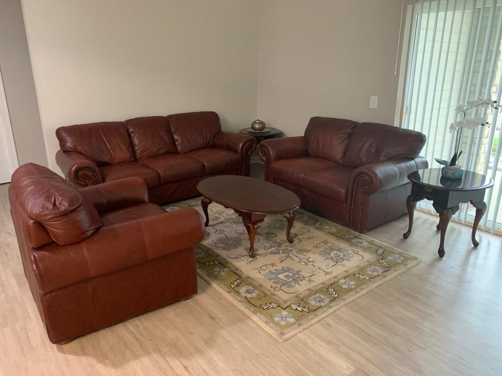 Leather Sofa Set