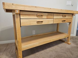 4-Drawer, Hardwood Workbench