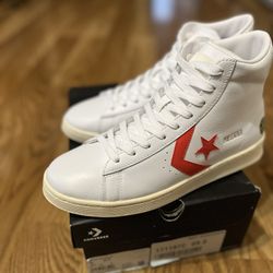 Converse Pro Leather Hi “Rayguns” - Men’s Sz 9 - White/Red/Orange