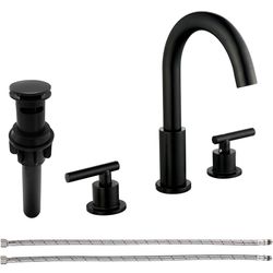Matte Black Bathroom Sink Faucets 3 Hole Black Or Glod