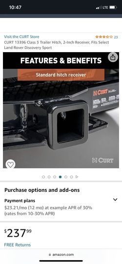 New Land Rover Trailer Hitch By Curt