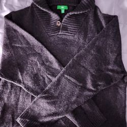 Charcoal Shawl Collar Sweater