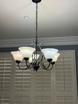 Matte Black Kitchen Chandelier