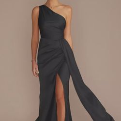 GALINA SIGNATURE One-Shoulder Stretch Satin Dress STYLE# GS290147 