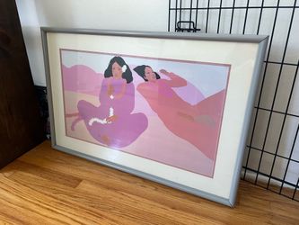 Vintage Framed Pegge Hopper Hawaiian Art Print