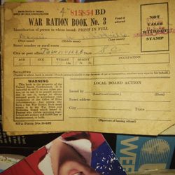 War Rations Stamps Books 