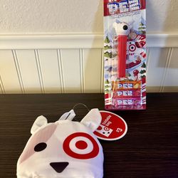 Target Bullseye Pez Dispenser And Target Tote