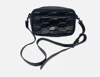 Balenciaga Logo Monogram Leather Camera Bag Crossbody Purse Bag Black