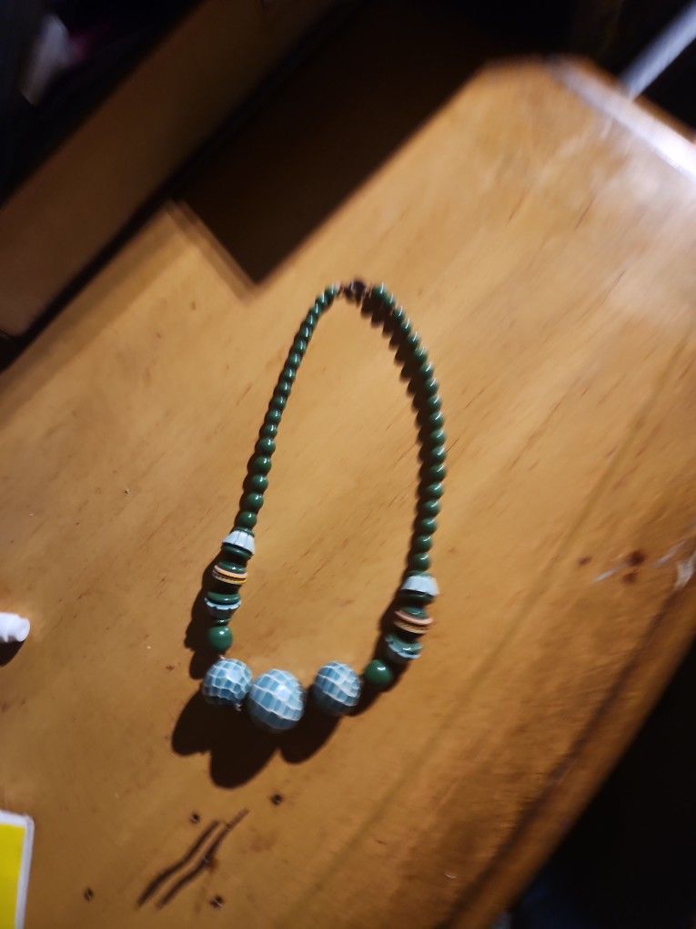 Vintage Green Necklace