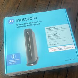 Motorola 16x4 Cable Modem Plus AC1600 Wifi Router