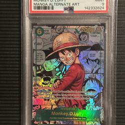 One Piece CCG Monkey.D.Luffy Manga Alternate Art OP13-118 PSA 9 Mint