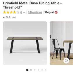 Brimfield Metal Base Dining Table - Threshold™