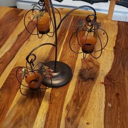 Fall Pumpkin Candle Holder 