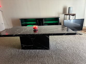 Genuine Marble Tables w/ LED TV Stand
