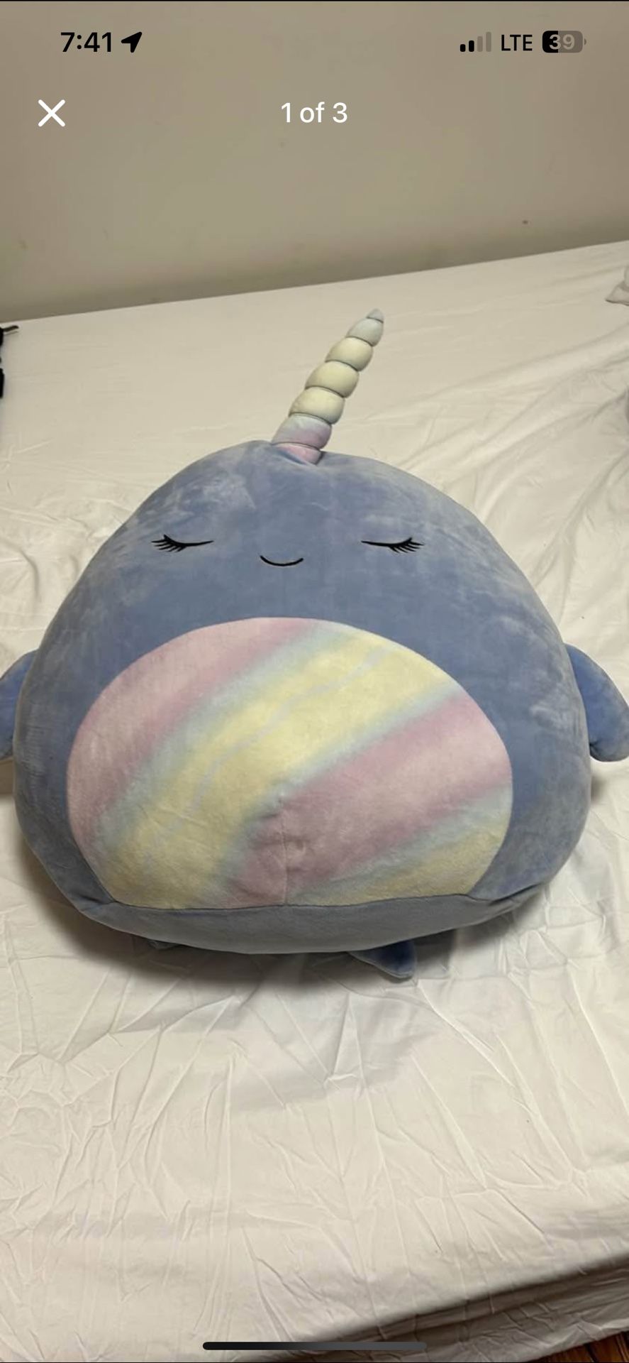 Giant Narwhal Squishmallow