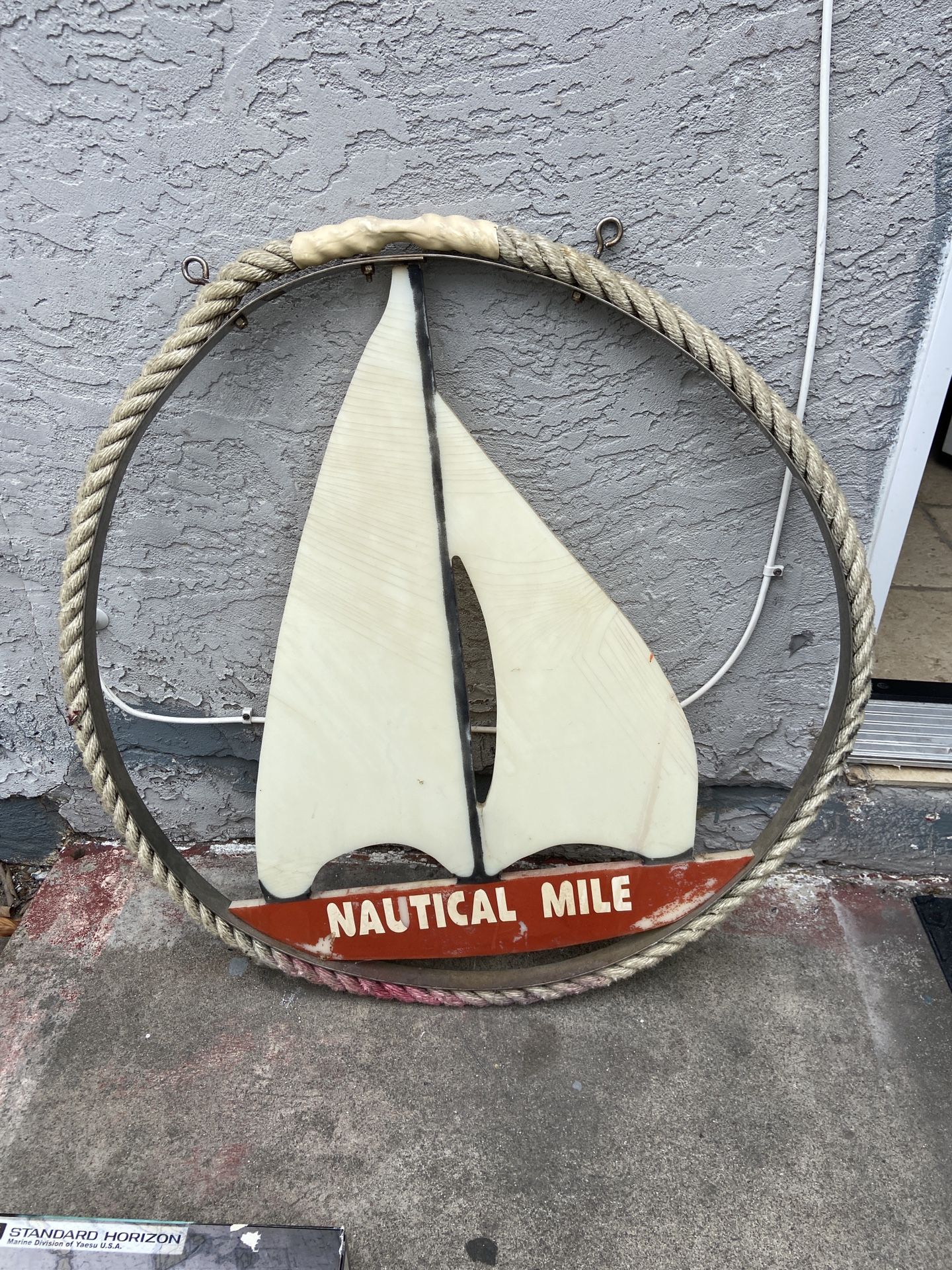 Nautical mile sign.