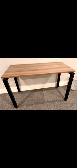 Modern Industrial Walnut & Black Metal Office Desk