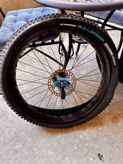Set of 26x4 inch Origin 8 fat tire rims and Vee Bulldozer tires