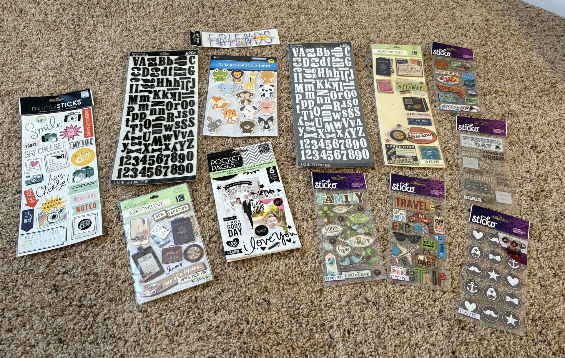 Scrapbooking Stickers Lot 