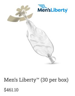 New Box of 30 Men's Liberty 3.0 Male External Catheters