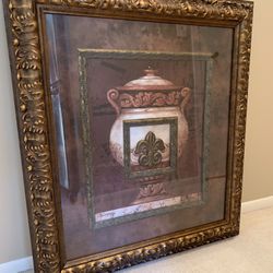 Grecian, Mediterranean Urn  Picture, Urn Is 2 Dimensional Effect, Raised Up A Bit