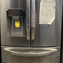 NEW LG 27.8 cu. ft. 4 Door French Door Smart Refrigerator with 2 Freezer Drawers and Wi-Fi Enabled in Stainless Steel