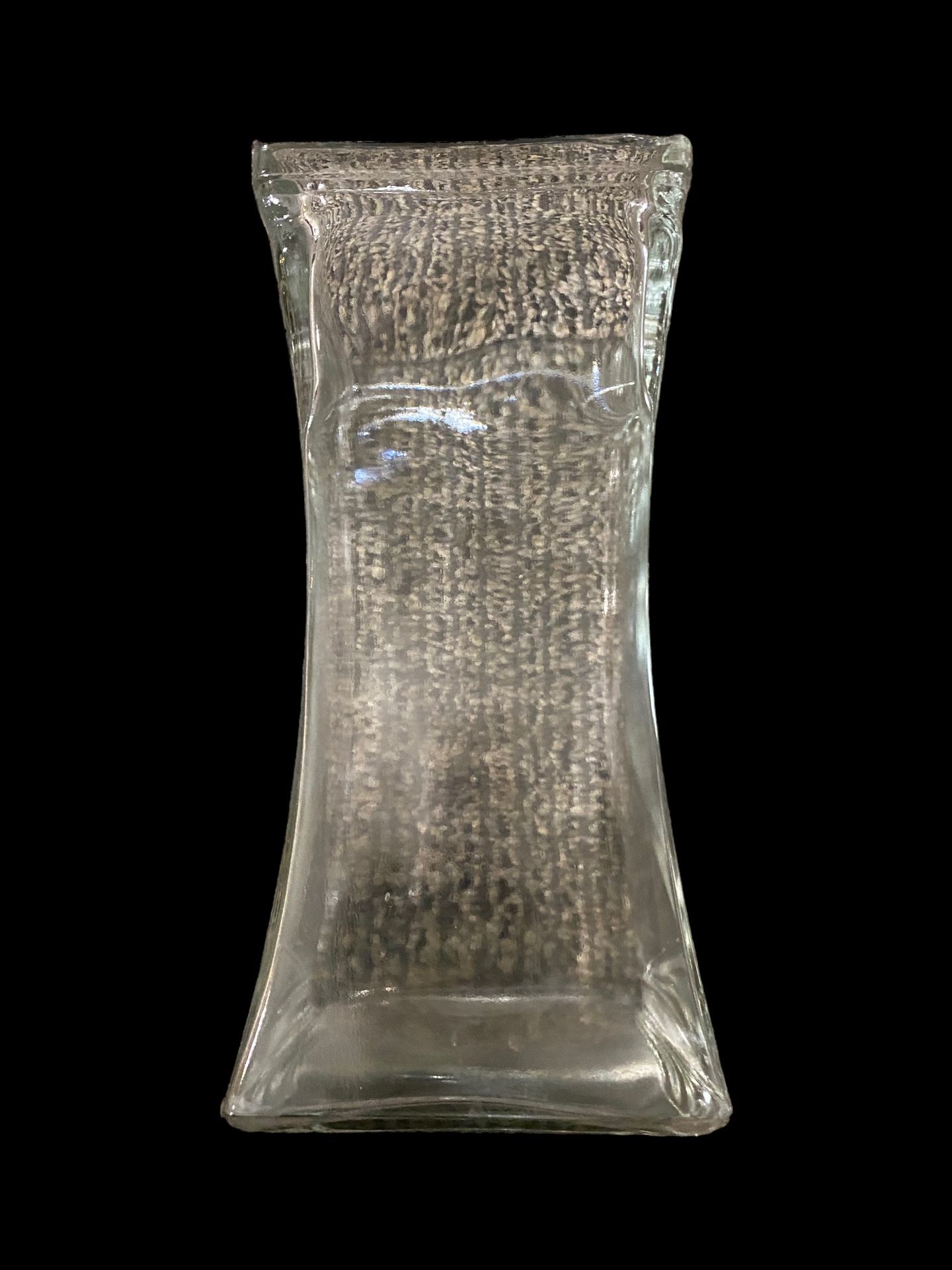 9” Square Glass Vase
