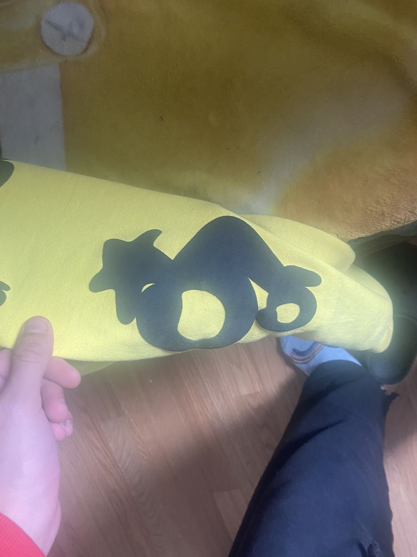 Yellow And Black Sp5der Hoodie