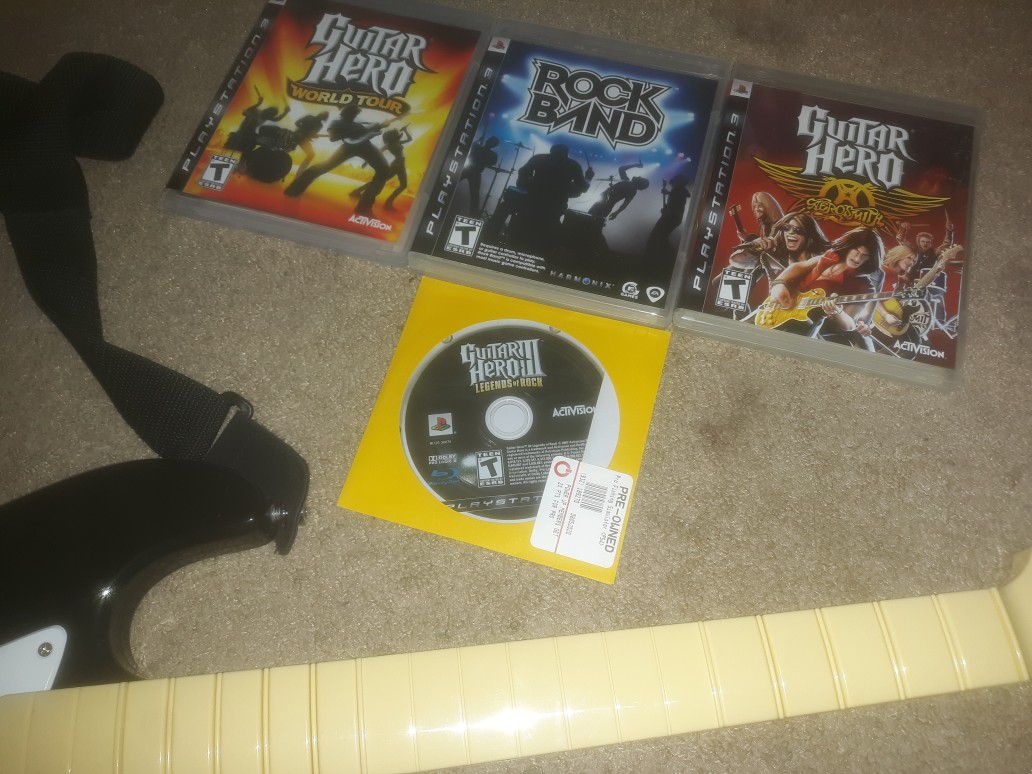 PS3 GUITARS AND GAMES