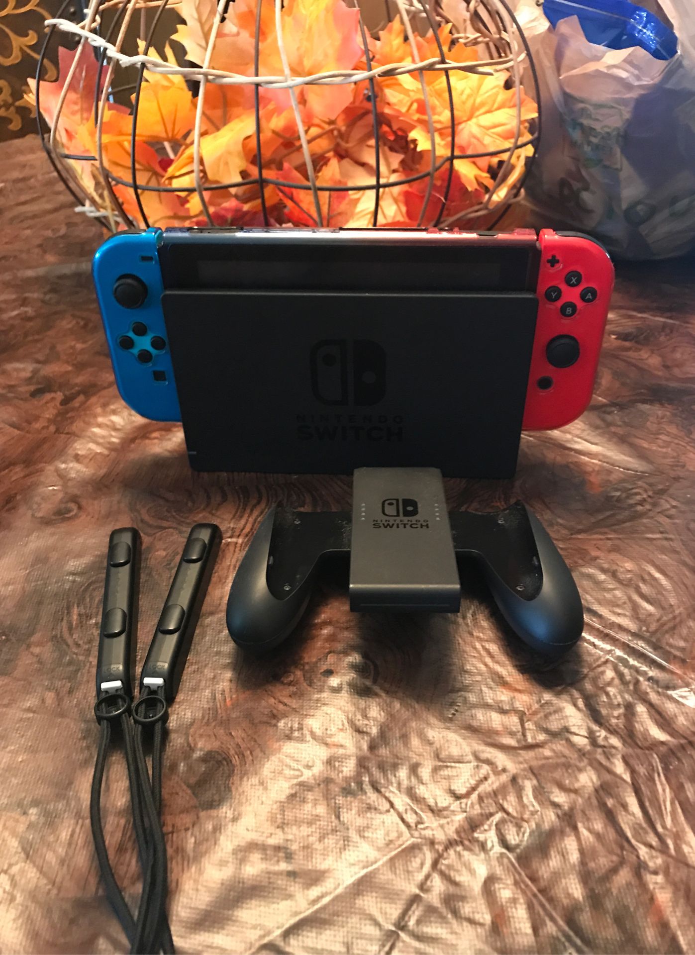 Nintendo Switch with joy cons
